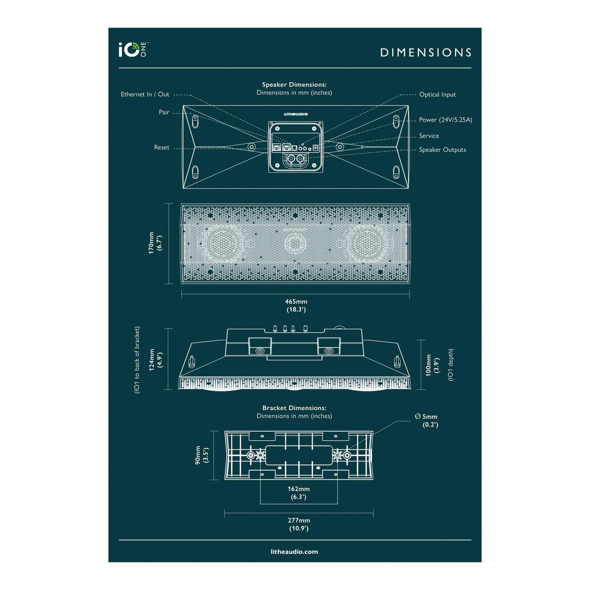 Lithe Audio IO1 WIFI Speaker (SINGLE)