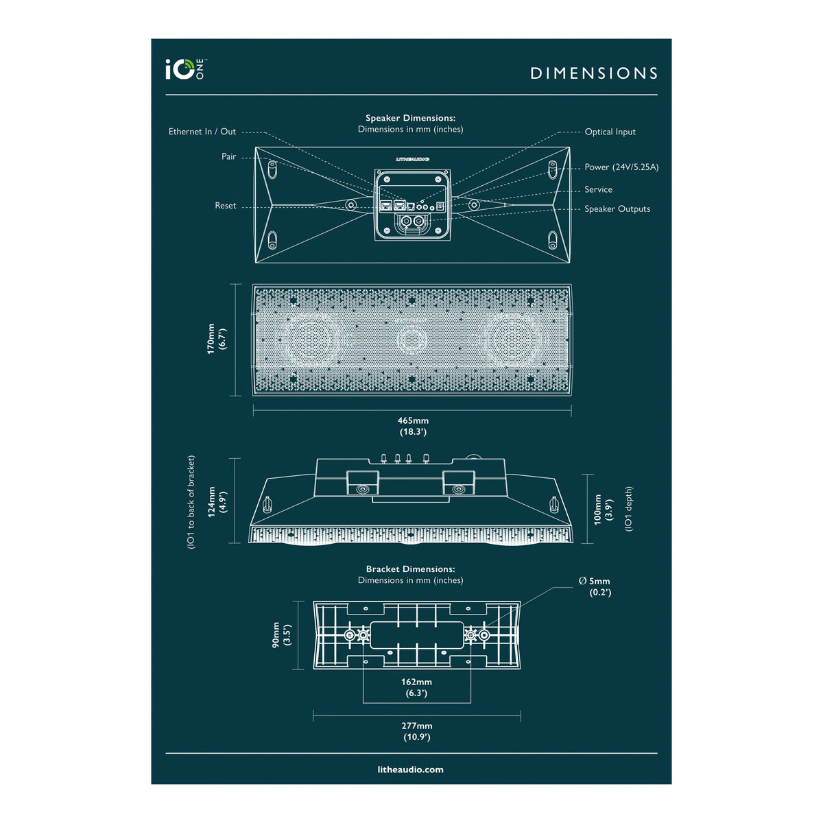 Lithe Audio IO1 WIFI Speaker (1 Master, 1 Passive)