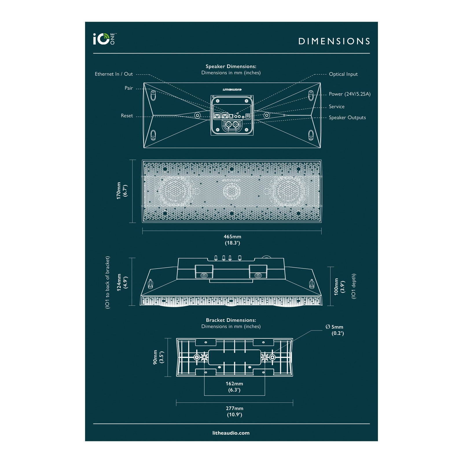 Lithe Audio IO1 WIFI Speaker (1 Master, 1 Passive)
