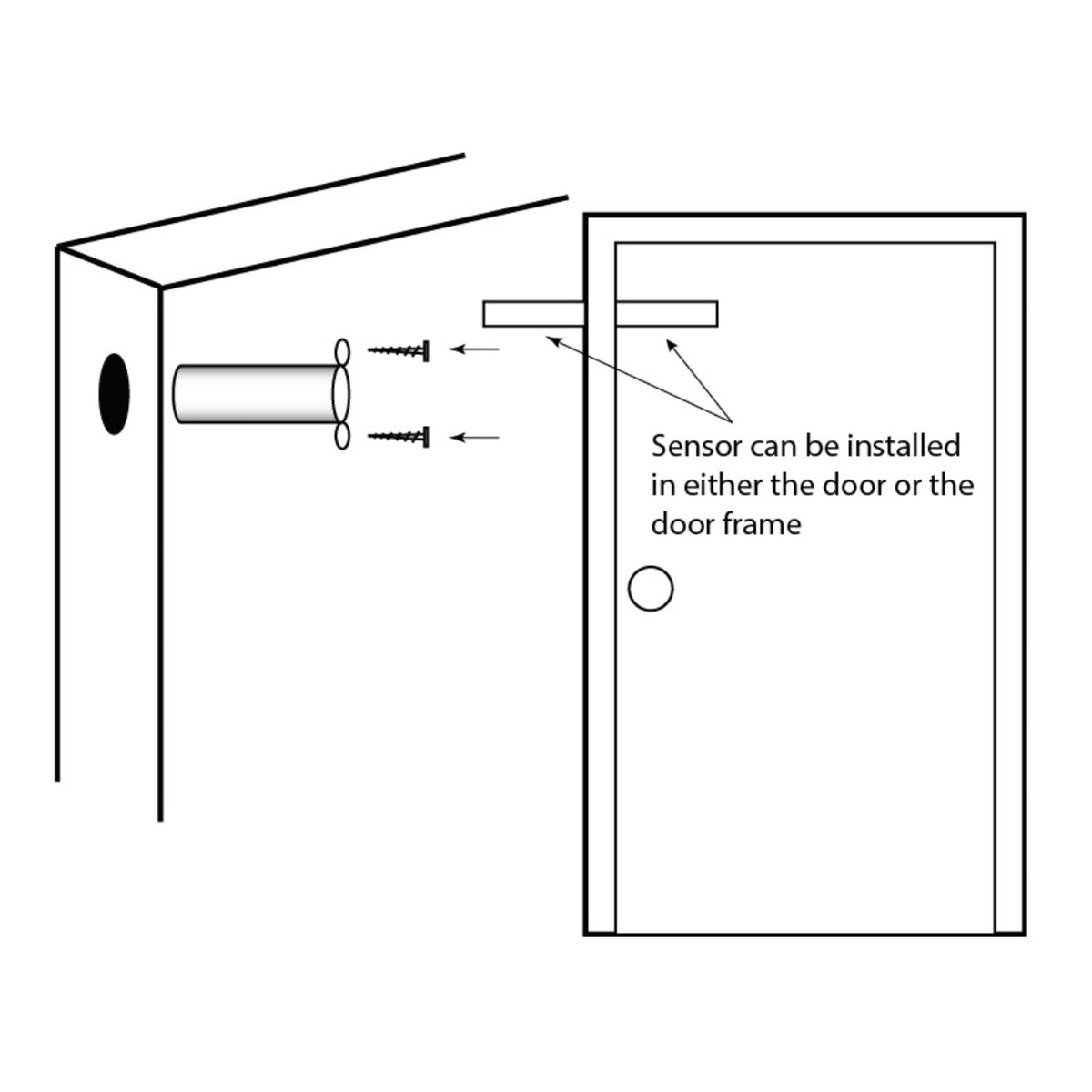 2GIG Wireless Recessed Door Contact (Open Box)