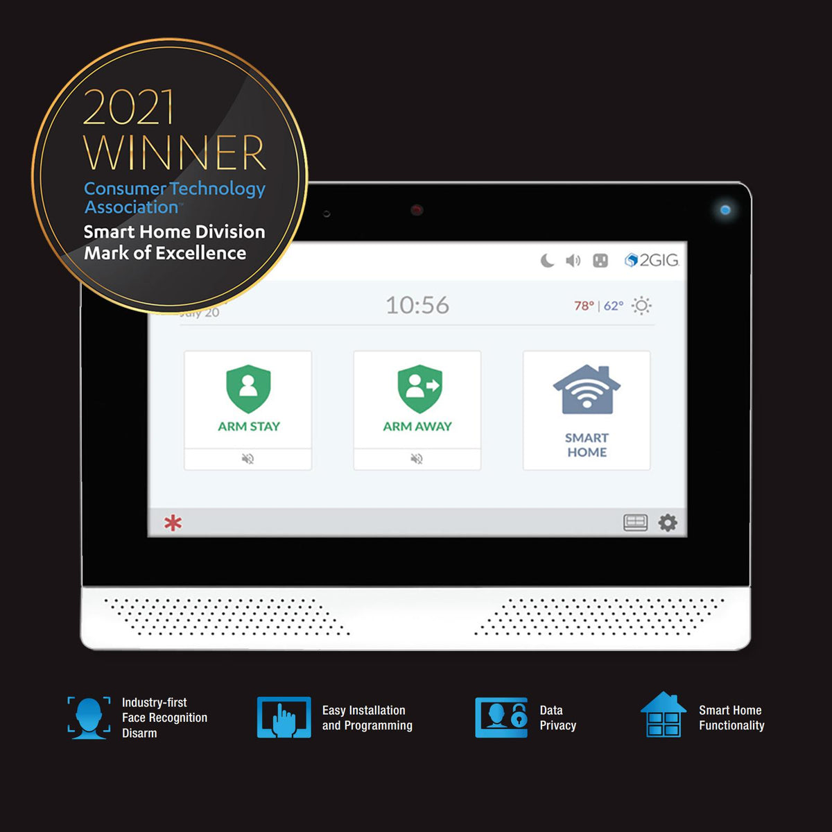 2GIG EDGE Security Panel with 7" Touchscreen, AT&T