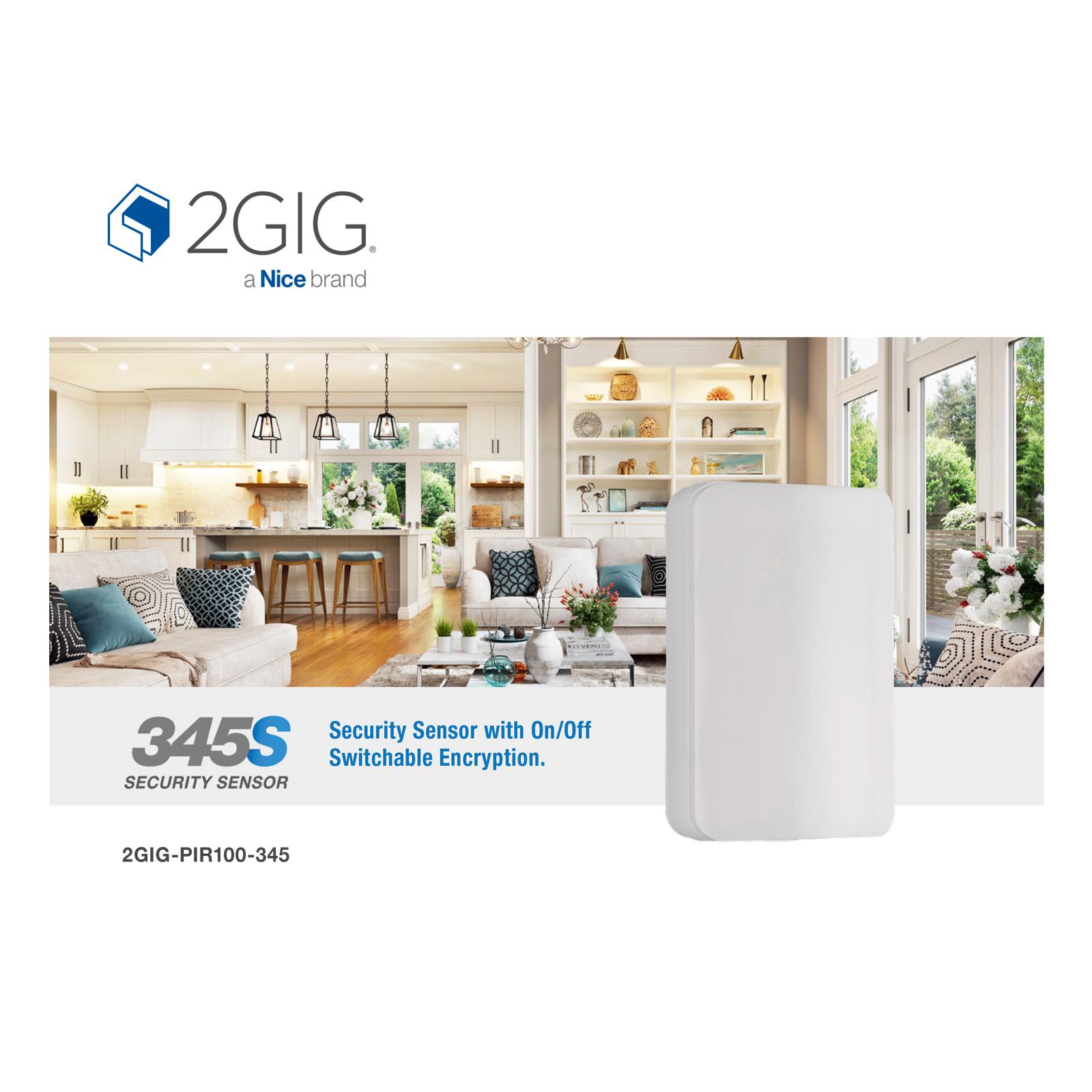 2GIG Passive Infrared Motion Detector, 345MHz