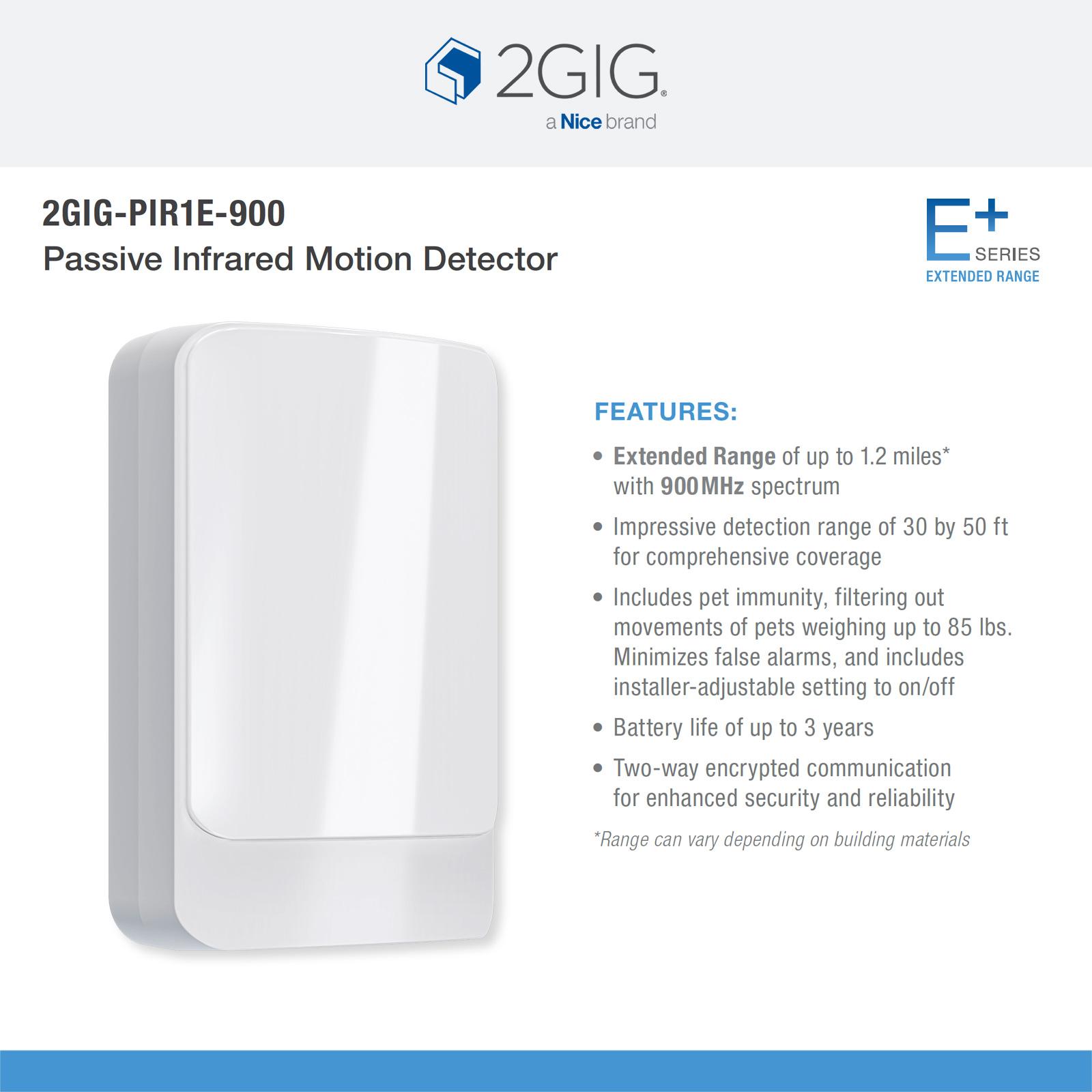 2GIG E+ Passive Infrared Motion Detector