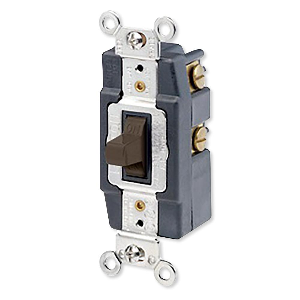 Leviton Single-Pole AC Quiet Toggle Switch, Momentary Contact, 15A, 120/277V