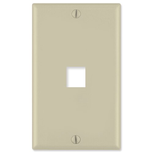 Leviton QuickPort Wallplate, 1-Gang, 1-Port