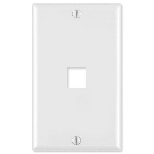 Leviton QuickPort Wallplate, 1-Gang, 1-Port