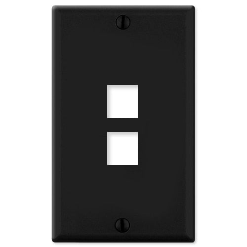 Leviton QuickPort Wallplate, 1-Gang, 2-Port