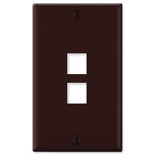 Leviton QuickPort Wallplate, 1-Gang, 2-Port
