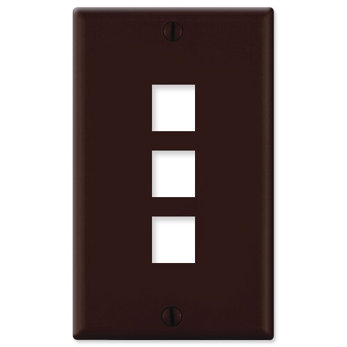 Leviton QuickPort Wallplate, 1-Gang, 3-Port