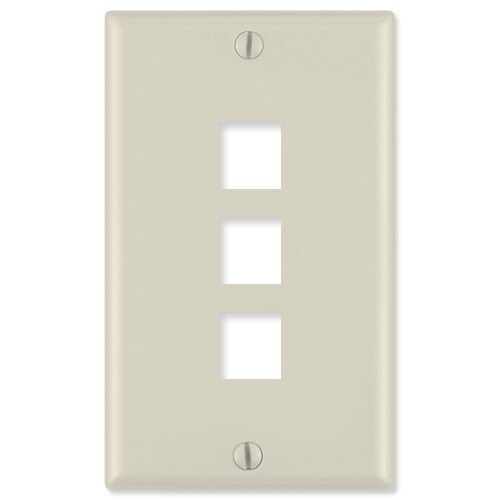 Leviton QuickPort Wallplate, 1-Gang, 3-Port