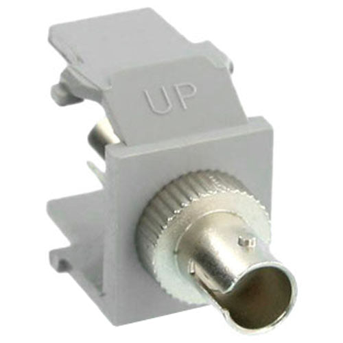 Leviton QuickPort ST Fiber Optic Snap-In Connector, Phosphor Bronze Sleeve