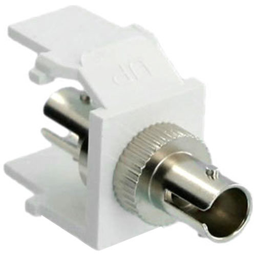 Leviton QuickPort ST Fiber Optic Snap-In Connector, Phosphor Bronze Sleeve