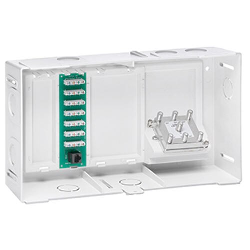 Leviton Compact Structured Media Enclosure with Telephone Board &amp; Splitter