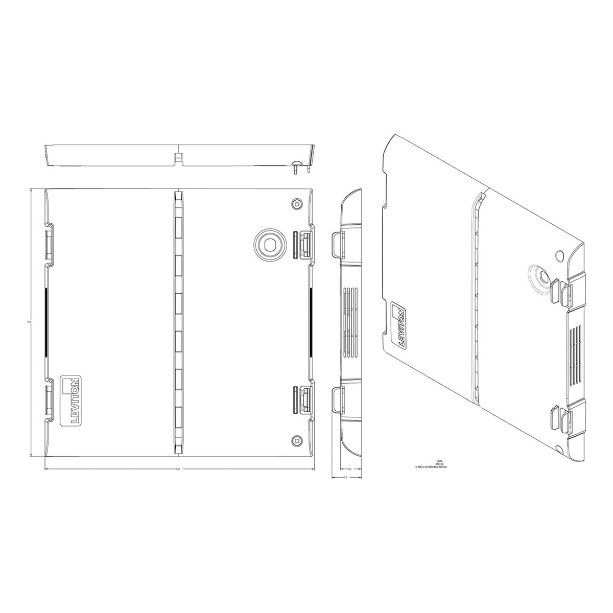 Leviton Vented Plastic Hinged Door (12 Pack), 14"