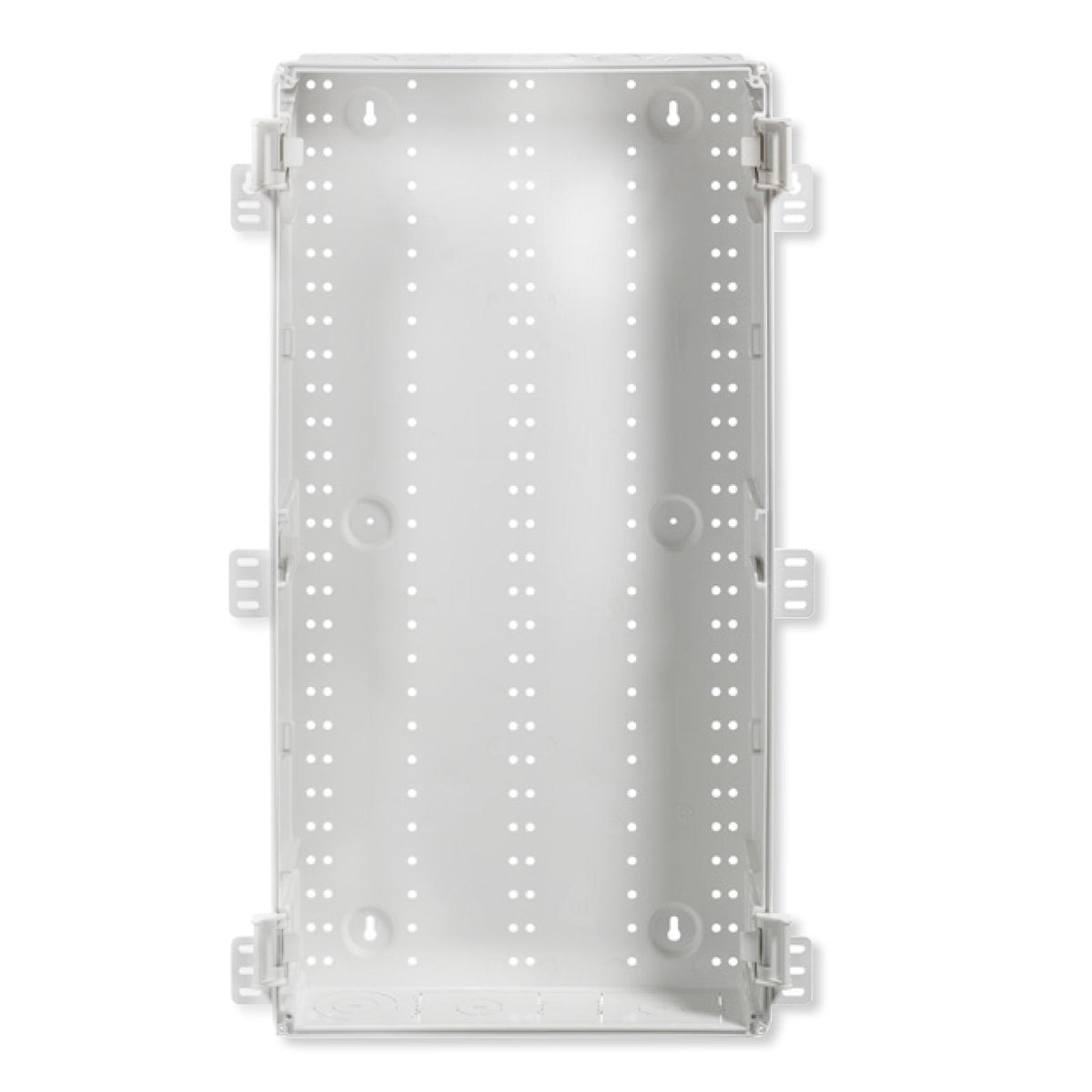 Leviton Wireless Structured Media Enclosure, No Cover, 6 Pack, Plastic, White