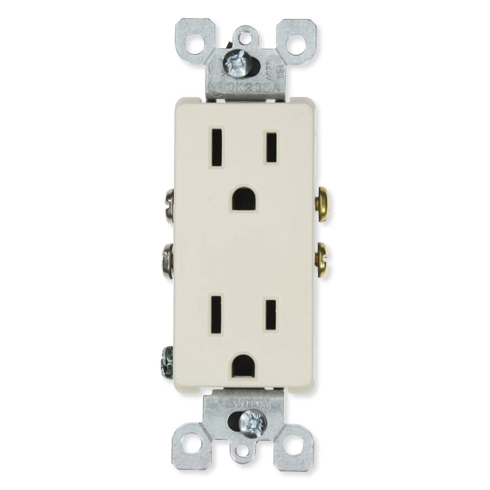 Leviton Residential Grade Duplex Receptacle, 15A