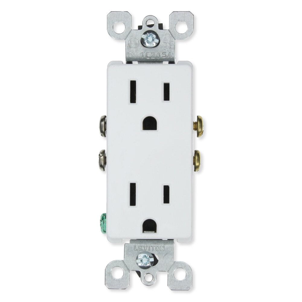 Leviton Residential Grade Duplex Receptacle, 15A