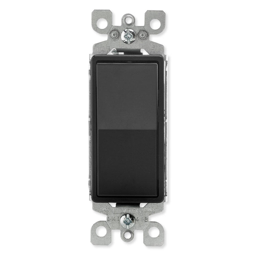 Leviton Decora Rocker Single-Pole AC Quiet Switch, 15A, 120/277V