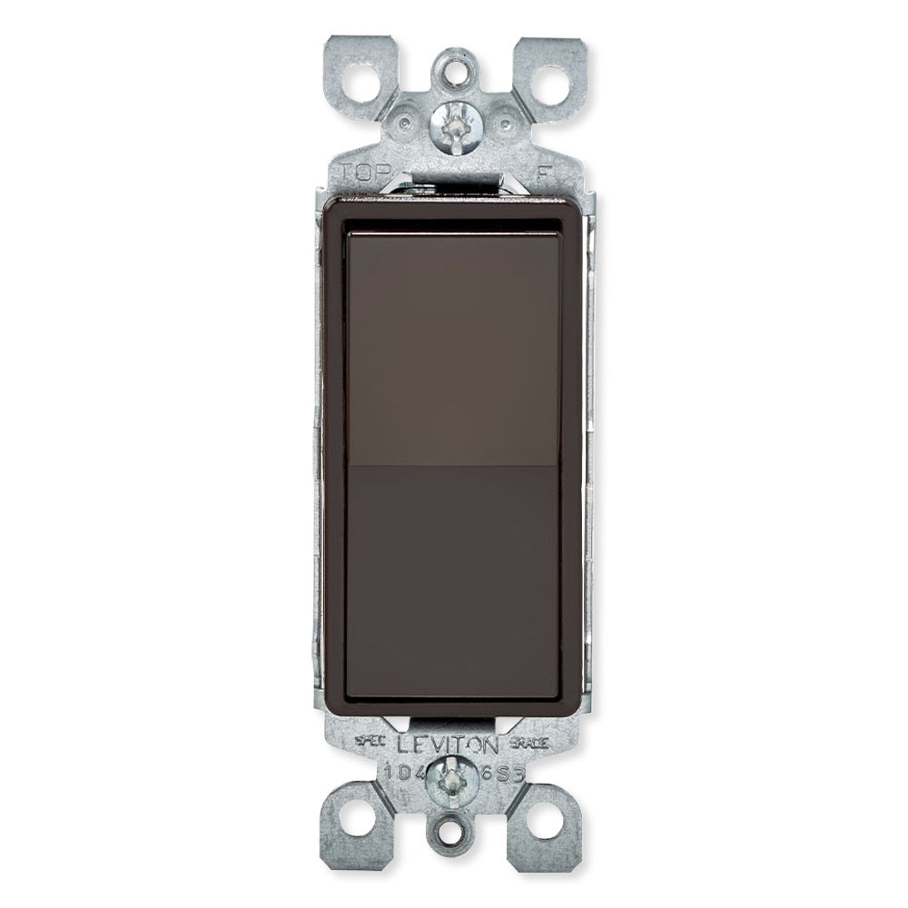 Leviton Decora Rocker Single-Pole AC Quiet Switch, 15A, 120/277V