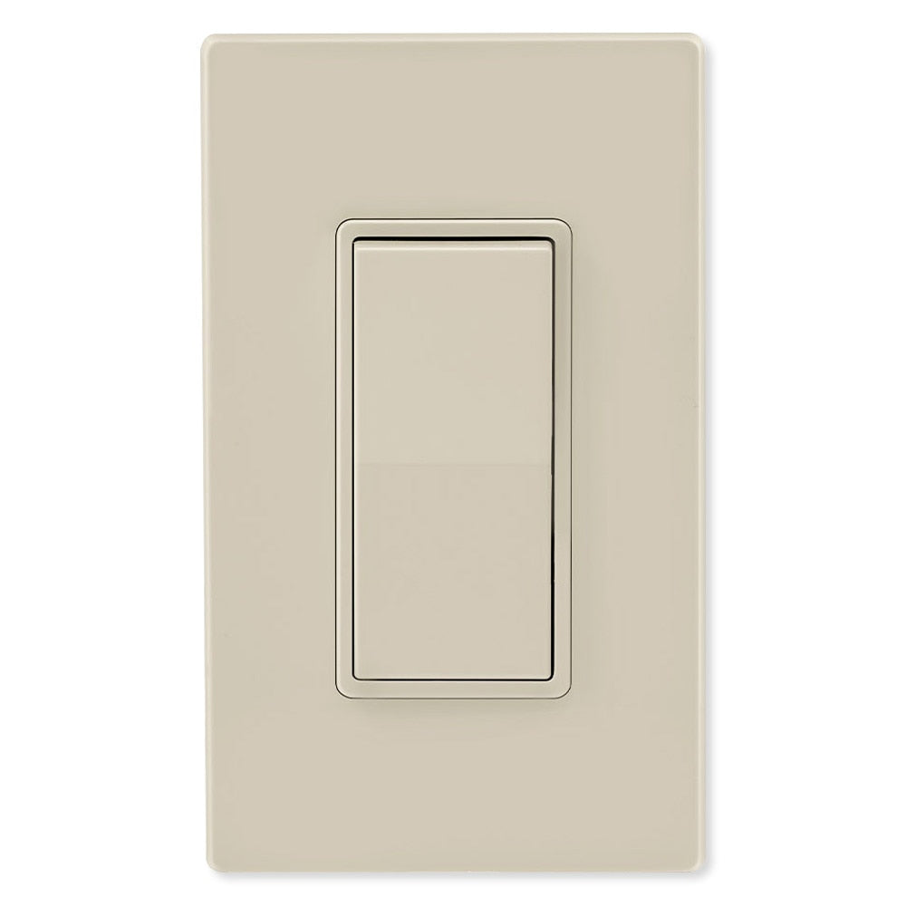 Leviton Decora Rocker Single-Pole AC Quiet Switch, 15A, 120/277V