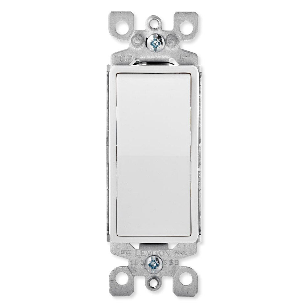 Leviton Decora Rocker Single-Pole AC Quiet Switch, 15A, 120/277V