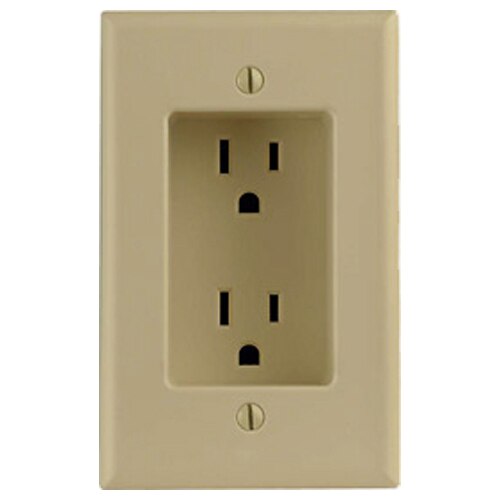 Leviton Recessed Duplex Receptacle, 1-Gang