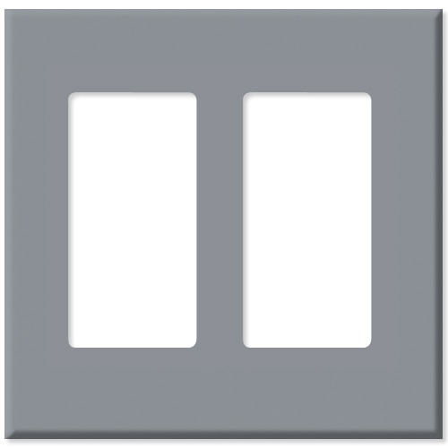 Leviton Decora Plus Screwless Snap-On Wallplate, 2-Gang