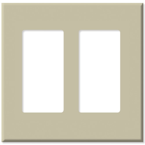 Leviton Decora Plus Screwless Snap-On Wallplate, 2-Gang