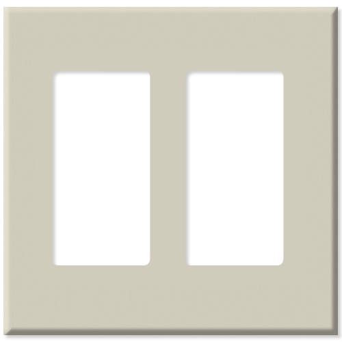 Leviton Decora Plus Screwless Snap-On Wallplate, 2-Gang
