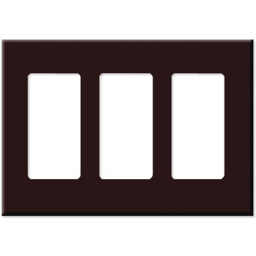 Leviton Decora Plus Screwless Snap-On Wallplate, 3-Gang