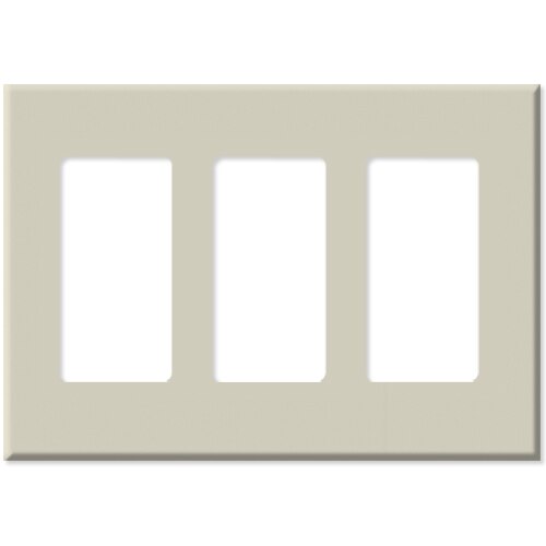Leviton Decora Plus Screwless Snap-On Wallplate, 3-Gang