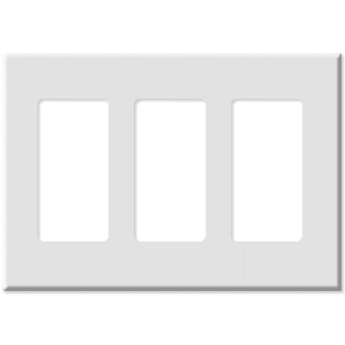 Leviton Decora Plus Screwless Snap-On Wallplate, 3-Gang