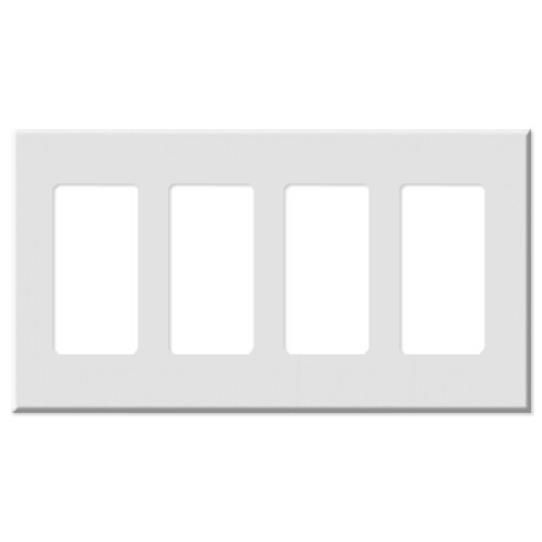 Leviton Decora Plus Screwless Snap-On Wallplate, 4-Gang