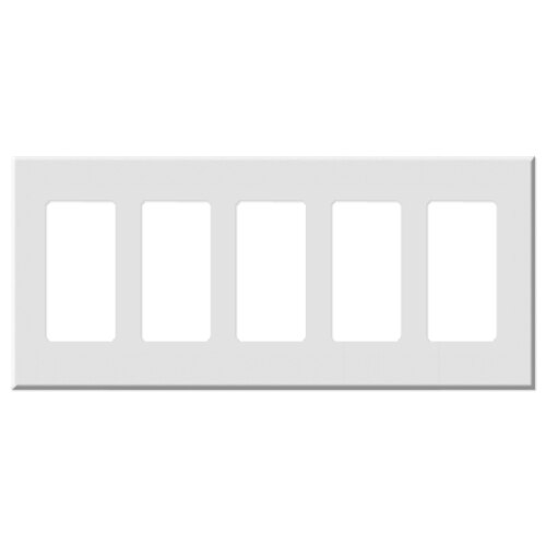Leviton Decora Plus Screwless Snap-On Wallplate, 5-Gang