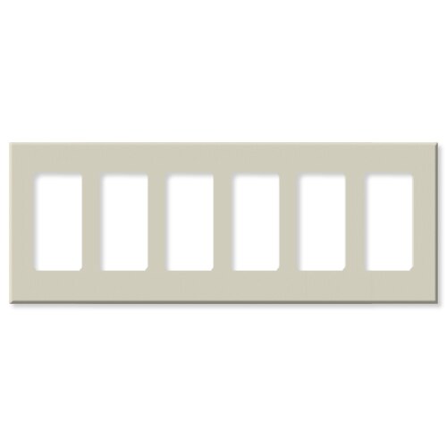Leviton Decora Plus Screwless Snap-On Wallplate, 6-Gang