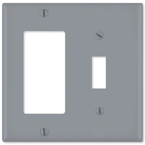 Leviton Combination Wallplate (1 Decora & 1 Toggle)