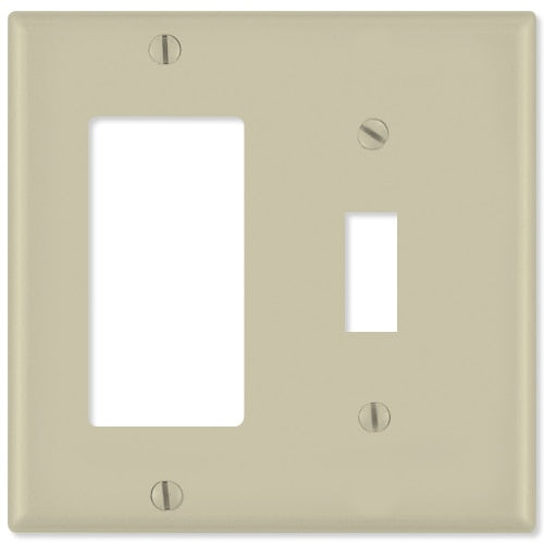 Leviton Combination Wallplate (1 Decora & 1 Toggle)