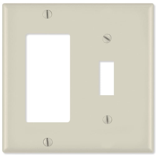 Leviton Combination Wallplate (1 Decora & 1 Toggle)
