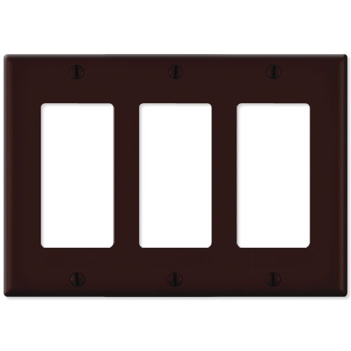 Leviton Decora Wallplate, 3-Gang