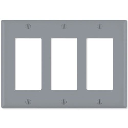 Leviton Decora Wallplate, 3-Gang