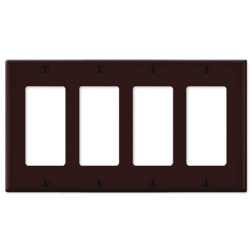 Leviton Decora Wallplate, 4-Gang