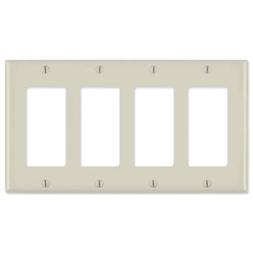 Leviton Decora Wallplate, 4-Gang