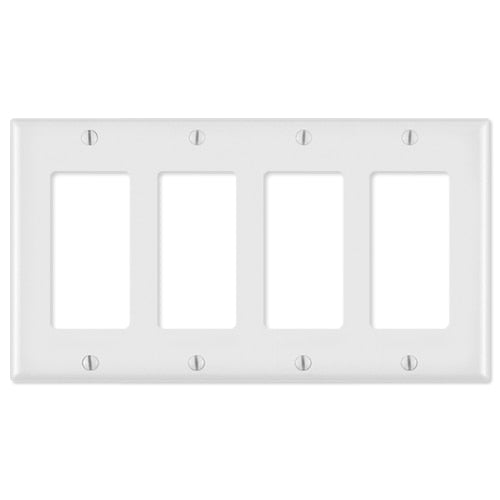 Leviton Decora Wallplate, 4-Gang