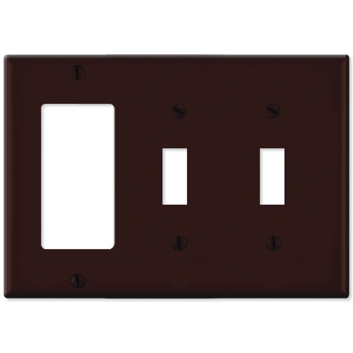 Leviton Combination Wallplate (1 Decora & 2 Toggle)