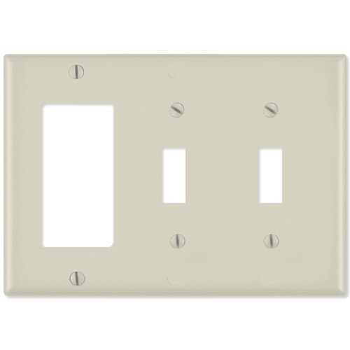 Leviton Combination Wallplate (1 Decora & 2 Toggle)