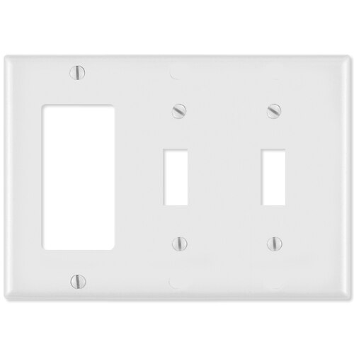 Leviton Combination Wallplate (1 Decora & 2 Toggle)