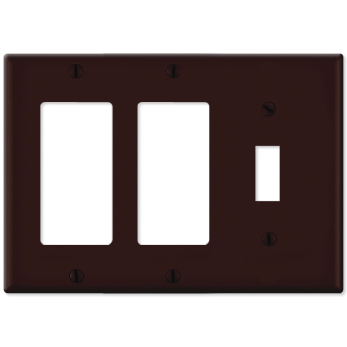 Leviton Combination Wallplate (2 Decora &amp; 1 Toggle)