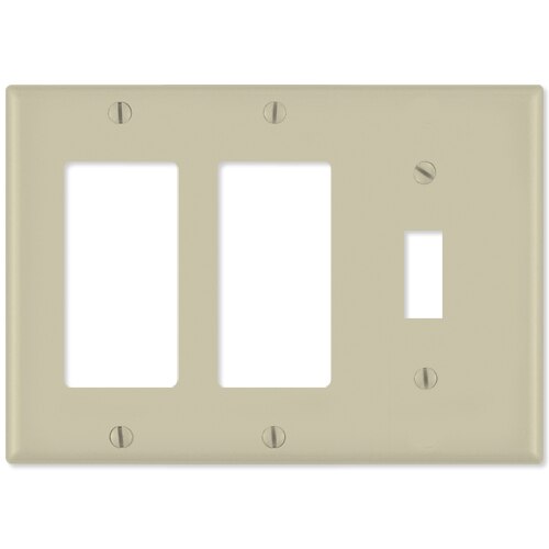 Leviton Combination Wallplate (2 Decora & 1 Toggle)