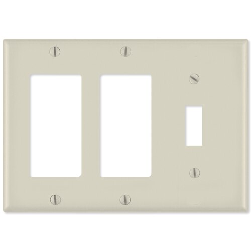 Leviton Combination Wallplate (2 Decora & 1 Toggle)