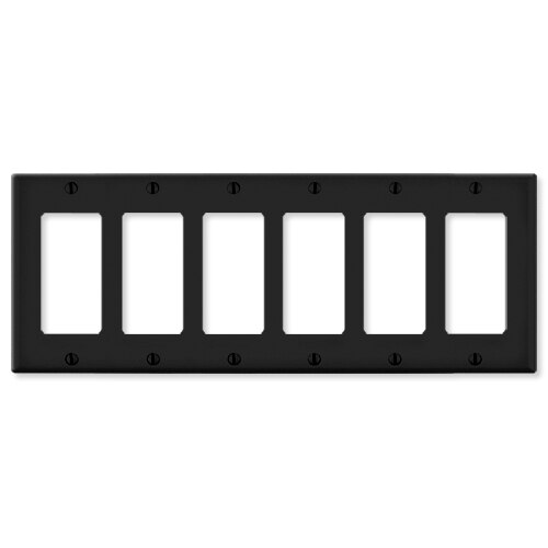 Leviton Decora Wallplate, 6-Gang